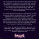 a written statement with the batgirl logo.